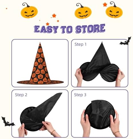 Witch Hats Halloween Cone Wizard Costume Hat for Adults