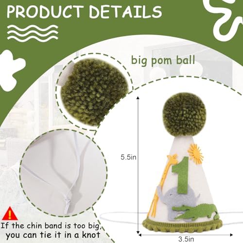 Jungle Safari 1st Birthday Hat for Boys