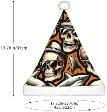 Augenstern Christmas Hat Hipster Cool Shark Skull Santa Hat Unisex