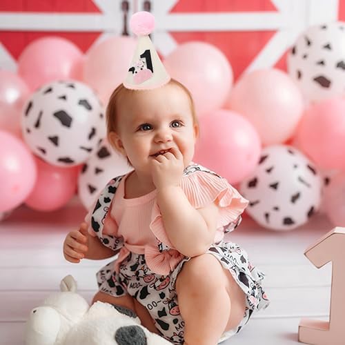 BASCT Cow 1st Birthday Hat for Girls