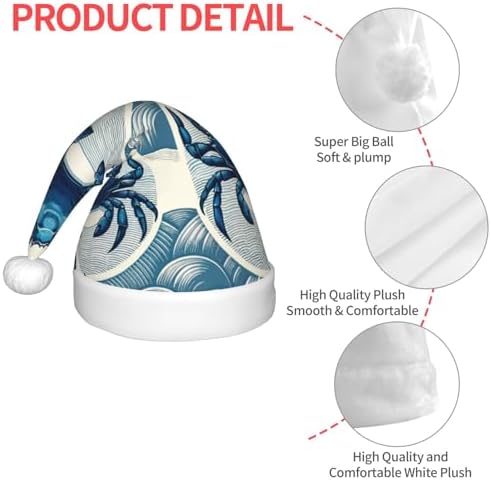 Augenstern Christmas Hat Blue Crabs Unisex Santa Hat