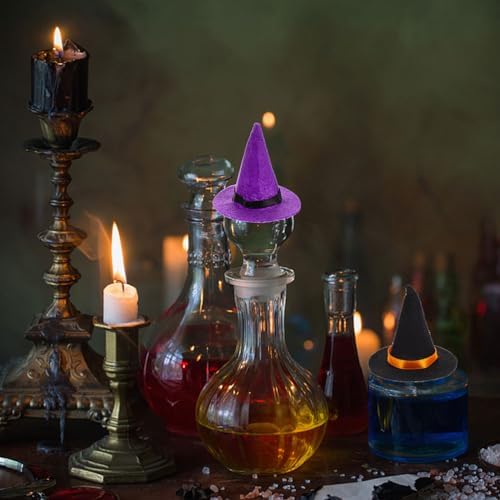 LUOZZY 20Pcs Mini Witch Hats Halloween Decorations