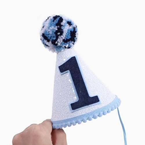 WAOUH Boys 1st Birthday Hat Navy Blue Felt Mini Crown