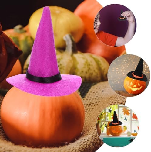 LOGOFUN 10pcs Halloween Mini Witch Hats