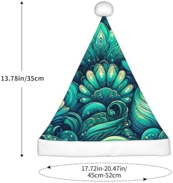 Augenstern Christmas Hat Teal Mermaid Scales Unisex Santa Hat