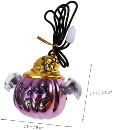 Toyvian 3Pcs LED Pumpkin Lantern Necklace for Halloween Party