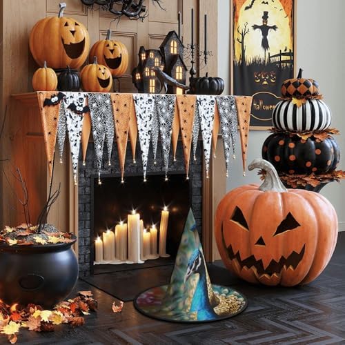 Witch Hats Halloween Cone Wizard Hat Peacock Costume