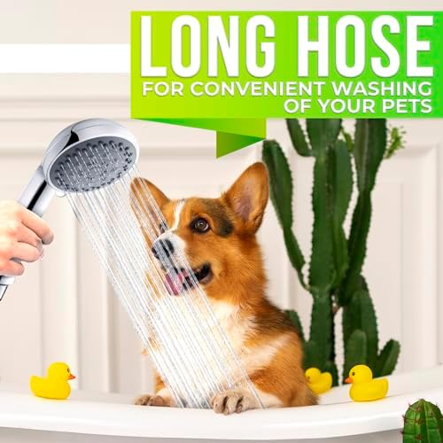 5-Mode Handheld Shower Head with 49 Ft Hose