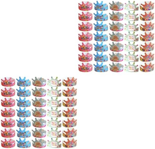 LUOZZY 100 Pcs Birthday Crown Hats for Kids