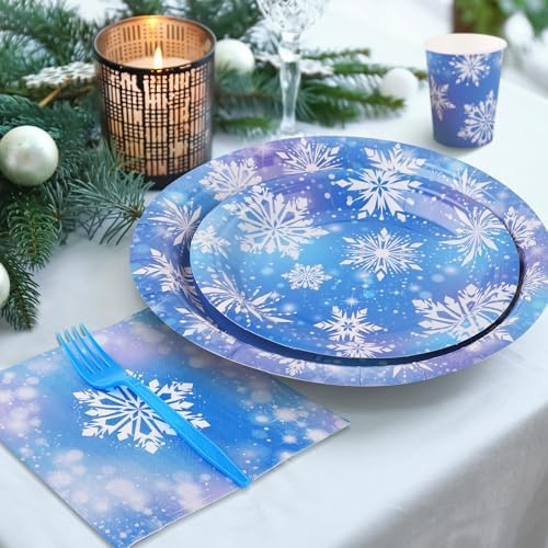Durony 144 Piece Frozen Party Tableware Set