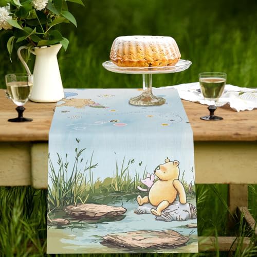 Winnie Bear Themed Tablecloth for Baby Shower or Birthday Party