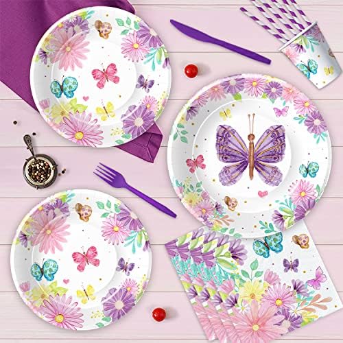 Butterfly Party Decorations Set for 24 Guests