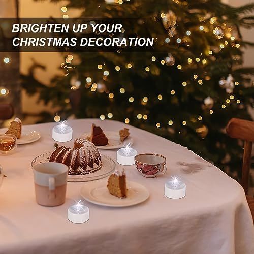AGPTEK 24 PCS LED Tealights Flameless Candles for Wedding Birthday Party - White