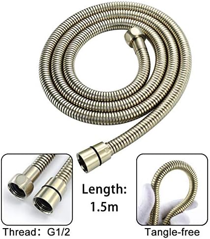 Brushed Gold Handheld Shower Head Set with High Pressure and 15M Hose
