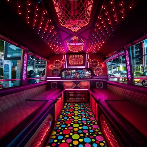 Mixweer 118x39 Inch Neon Dance Floor Carpet Runner