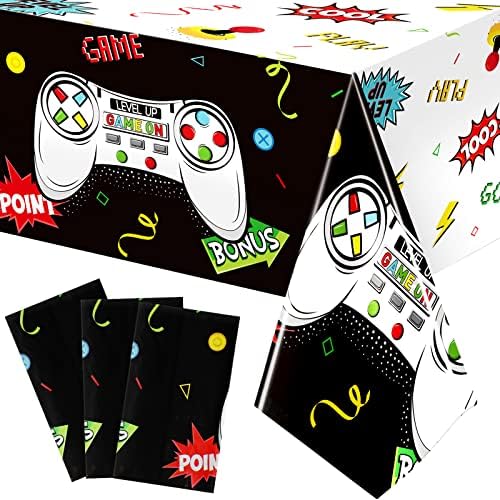 Tatuo 3 PCS Video Game Table Cover Cool Black