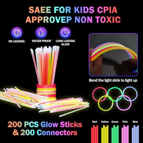 280 PCS Glow in the Dark Party Supplies