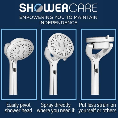 Waterpik ShowerCare Handheld Shower Head Five Modes 180-Degree Rotation