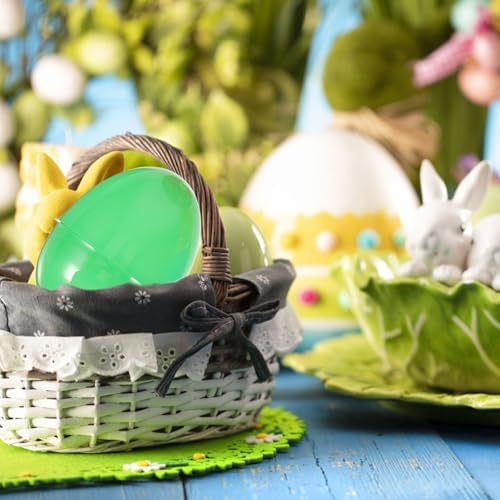 IMIKEYA 50pcs Fillable Plastic Easter Eggs for Party Decorations