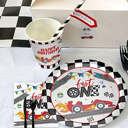 Xigejob Race Car 1st Birthday Party Decorations Set