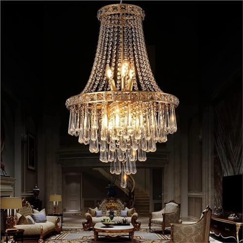European Crystal Chandeliers Luxury Lampshade Pendant Light