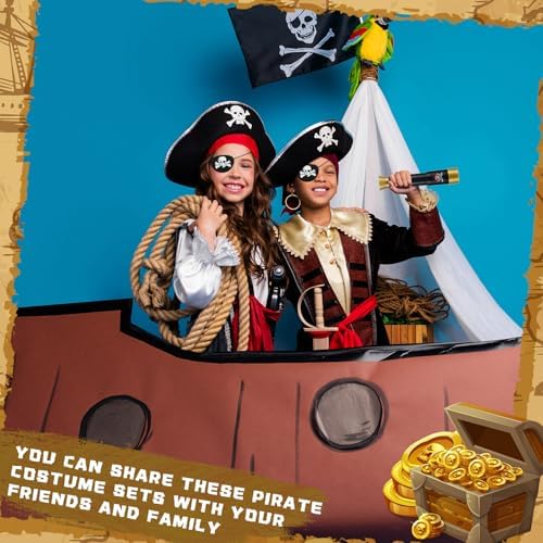 Libima Pirate Eye Patches and Telescopes Set for Kids