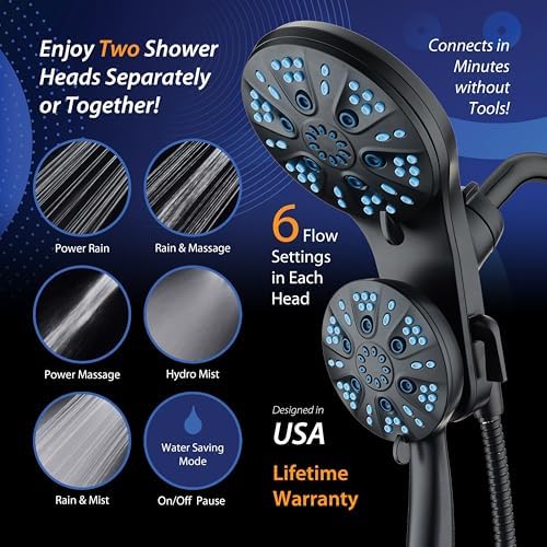 Magneton 48-Mode Luxury 3-Way Combo Shower System with Magnetic Docking