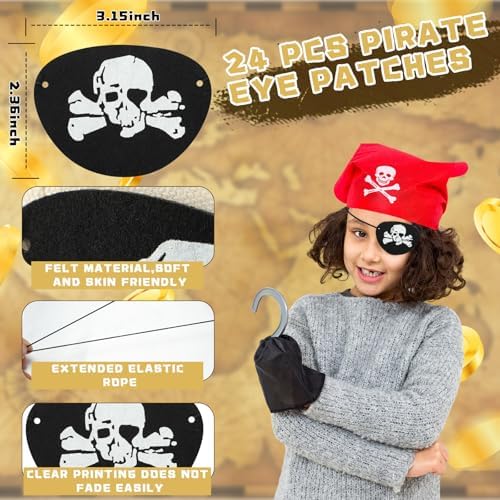 Libima Pirate Eye Patches and Telescopes Set for Kids