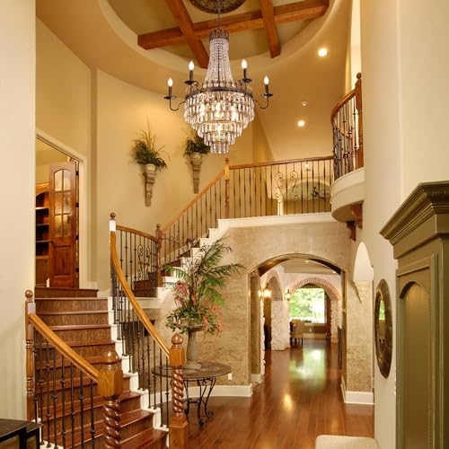 Wellmet French Empire Crystal Chandelier 13 Light Bronze 33W