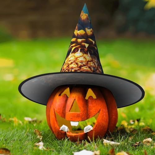 Flickering Pineapple Witch Halloween Costume Hat for Adults