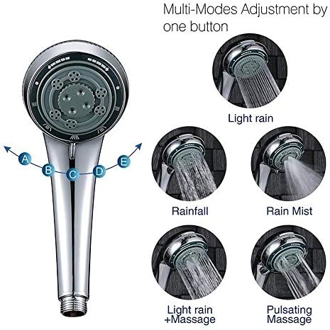 5 Function Handheld Shower Head with Massage and Mist