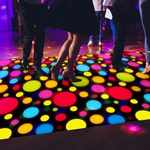 Mixweer 118x39 Inch Neon Dance Floor Carpet Runner