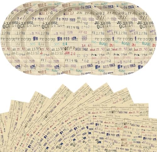 48 Pcs Vintage Book Club Party Supplies