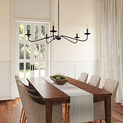 Ellie 5 Light Black Farmhouse Chandelier