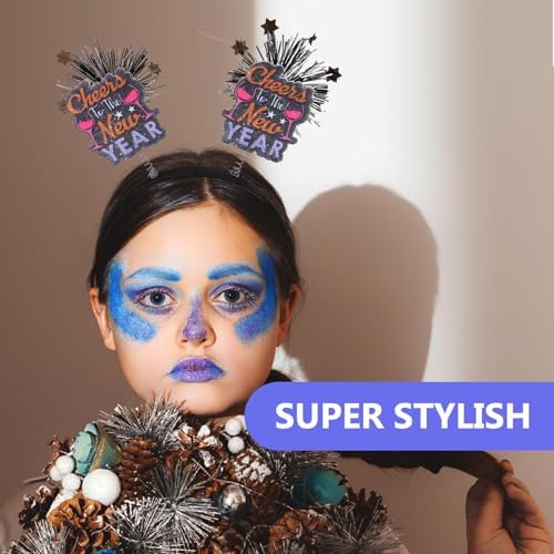 LUOZZY 12pcs 2024 New Year Headband Tiara Set