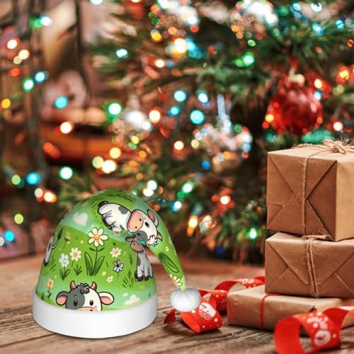 Augenstern Kawaii Cow Flower Christmas Hat for Kids