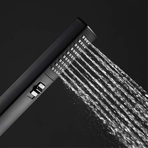 NOVOCE High Pressure Handheld Shower Head with 2 Functions Black Finish