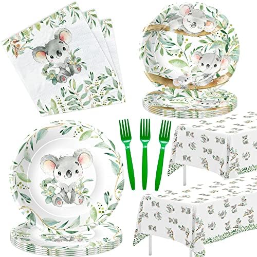 Koala Birthday Party Supplies Set for 24 Guests