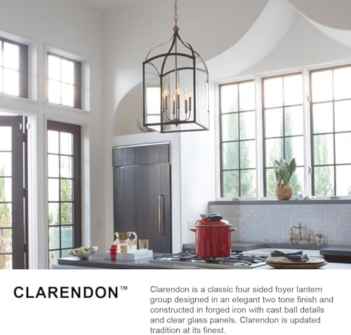 Hinkley Clarendon 6 Light Open Frame Bronze Lantern