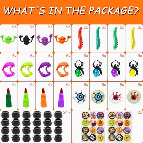 LEASEN 168 Piece Halloween Party Favor Set