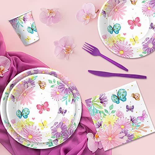 Butterfly Party Decorations Set for 24 Guests