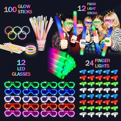 280 PCS Glow in the Dark Party Supplies