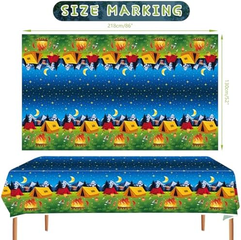 4 Pack Hunting Themed Tablecloths for Camping Birthday Party