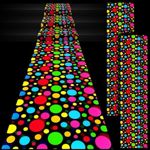 Mixweer 118x39 Inch Neon Dance Floor Carpet Runner