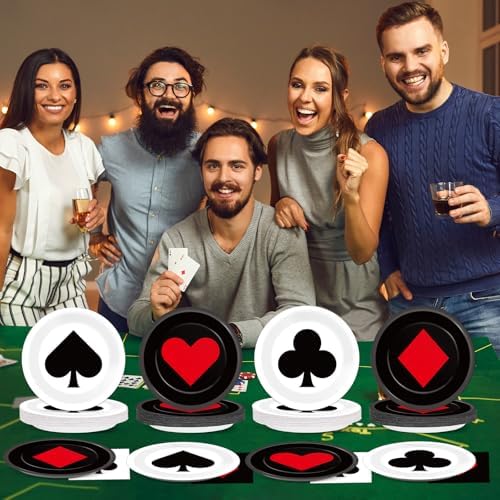 Chunnin 80Pcs Casino Party Tableware Set
