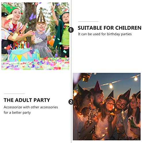 NUOBESTY 12pcs Paper Cone Hats Kids Birthday Party Decor