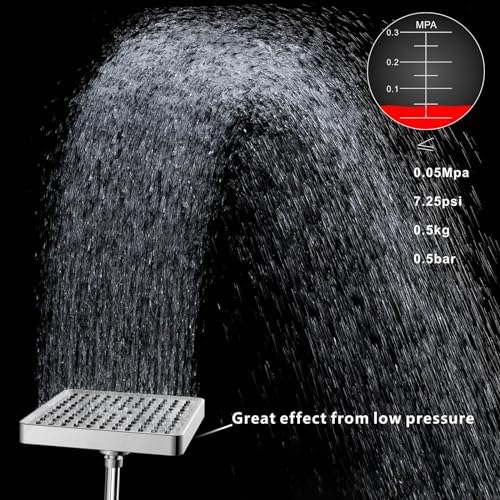 Voolan High Pressure Rain Shower Head with Handheld Spray Combo