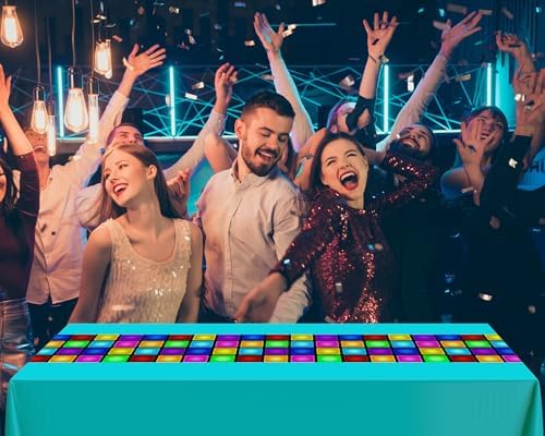 Irenare 6-Pack Neon Disco Tablecloths
