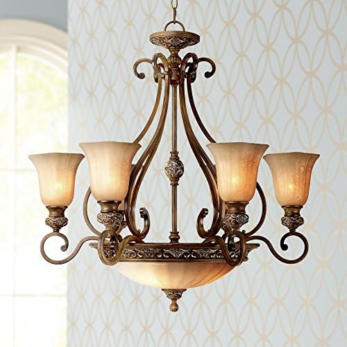 Kathy Ireland Golden Bronze 9-Light Chandelier Dining Room Fixture