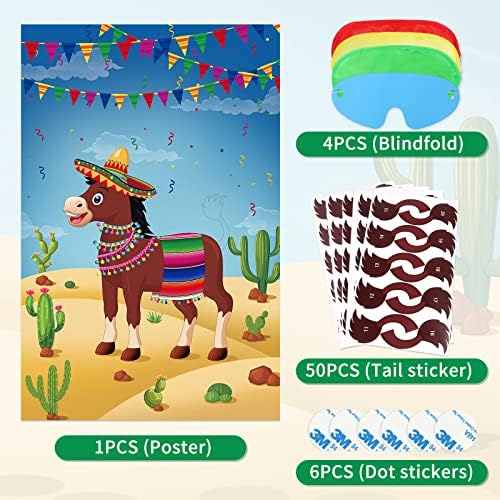 Hooqict Pin The Tail On The Donkey Game Set